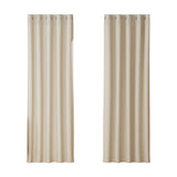 NNEDSZ 2X Blockout Curtains Eyelet 180x213cm Beige