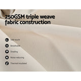 NNEDSZ 2X Blockout Curtains Eyelet 180x213cm Beige