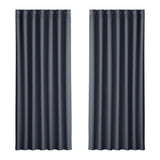 NNEDSZ 2X Blockout Curtains Eyelet 240x230cm Charcoal