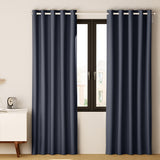 NNEDSZ 2X Blockout Curtains Eyelet 240x230cm Charcoal