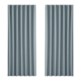 NNEDSZ 2X Blockout Curtains Eyelet 240x230cm Grey