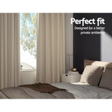 NNEDSZ 2X Blockout Curtains Eyelet 300x230cm Beige