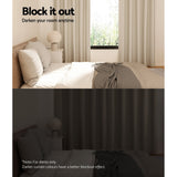 NNEDSZ 2X Blockout Curtains Eyelet 300x230cm Beige
