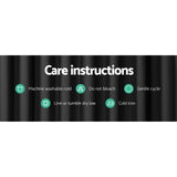 NNEDSZ 2X Blockout Curtains Eyelet 300x230cm Black