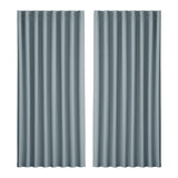 NNEDSZ 2X Blockout Curtains Eyelet 300x230cm Grey