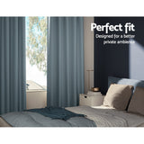 NNEDSZ 2X Blockout Curtains Eyelet 300x230cm Grey