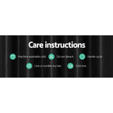 NNEDSZ 2X Blockout Curtains Eyelet 140x230cm Black Shine