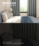 NNEDSZ 2X Blockout Curtains Eyelet 140x230cm Grey Shine