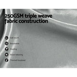 NNEDSZ 2X Blockout Curtains Eyelet 140x230cm Grey Shine