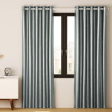NNEDSZ 2X Blockout Curtains Eyelet 300x230cm Grey Shine
