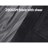 NNEDSZ 2X 132x274cm Blockout Sheer Curtains Black