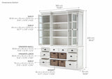 NNENVS Library Hutch with Basket Set