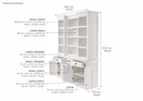 NNENVS Kitchen Hutch Cabinet with 5 Doors 3 Drawers