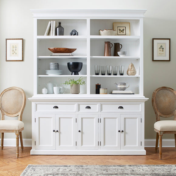 NNENVS Hutch Bookcase 5 Doors 3 Drawers