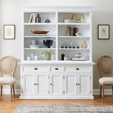 NNENVS Hutch Bookcase 5 Doors 3 Drawers