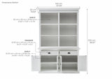NNENVS Buffet Hutch Unit with 6 Shelves
