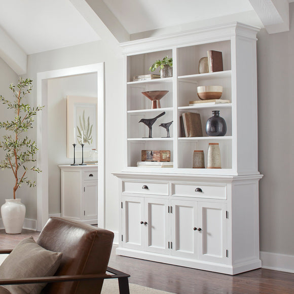 NNENVS Buffet Hutch Unit with 8 Shelves