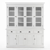 NNENVS Buffet Hutch Unit with 4 Glass Doors