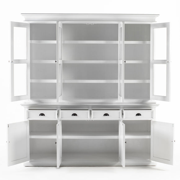 NNENVS Buffet Hutch Unit with 4 Glass Doors