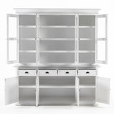 NNENVS Buffet Hutch Unit with 4 Glass Doors