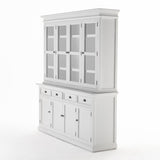 NNENVS Buffet Hutch Unit with 4 Glass Doors