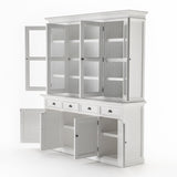 NNENVS Buffet Hutch Unit with 4 Glass Doors