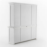 NNENVS Buffet Hutch Unit with 4 Glass Doors