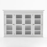 NNENVS Buffet Hutch Unit with 4 Glass Doors