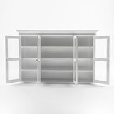 NNENVS Buffet Hutch Unit with 4 Glass Doors