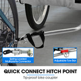 NNEMB Pet & Cargo Bike Trailer, Bicycle Pet & Cargo Trailer, Jogger, Cargo Carrier, Grey
