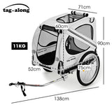 NNEMB Pet & Cargo Bike Trailer, Bicycle Pet & Cargo Trailer, Jogger, Cargo Carrier, Grey