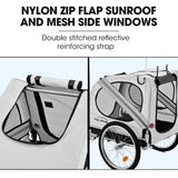 NNEMB Pet & Cargo Bike Trailer, Bicycle Pet & Cargo Trailer, Jogger, Cargo Carrier, Grey