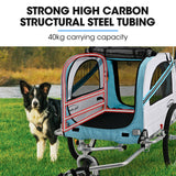 NNEMB Pet & Cargo Jogger Bike Trailer, Pull Behind Bicycle Trailer Carrier Stroller, Blue