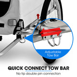 NNEMB Pet & Cargo Jogger Bike Trailer, Pull Behind Bicycle Trailer Carrier Stroller, Grey