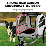NNEMB Pet & Cargo Jogger Bike Trailer, Pull Behind Bicycle Trailer Carrier Stroller, Grey