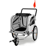 NNEMB Pet & Cargo Jogger Bike Trailer, Pull Behind Bicycle Trailer Carrier Stroller, Grey