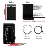NNEDSZ 10 Place Settings Freestanding Dishwasher Black