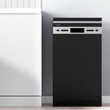 NNEDSZ 10 Place Settings Freestanding Dishwasher Black