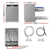 NNEDSZ Devanti 60cm 14 Place Settings Freestanding Dishwasher Silver