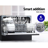 NNEDSZ Devanti 6 Place Settings Benchtop Dishwasher Black