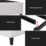 NNEDSZ Artiss Bed Frame Double Size Metal Grey MASON
