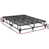 NNEDSZ Artiss Bed Frame Queen Size Metal Grey MASON