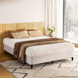 NNEDSZ Artiss Bed Frame Queen Size Metal Grey MASON