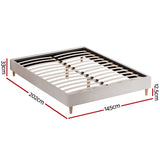 NNEDSZ Artiss Bed Frame Double Size Beige ZORA