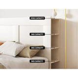 NNEDSZ Bed Head Headboard King with Shelves - CABI White