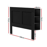 NNEDSZ Bed Head Headboard Queen with Shelves - CABI Black