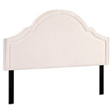 NNEDSZ Bed Frame Bed Head Headboard King Velvet IRIS Beige