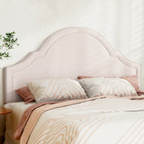 NNEDSZ Bed Frame Bed Head Headboard King Velvet IRIS Beige