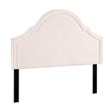 NNEDSZ Bed Frame Bed Head Headboard Queen Velvet IRIS Beige