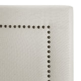 NNEDSZ Bed Head Headboard King Fabric - RIVE Beige White